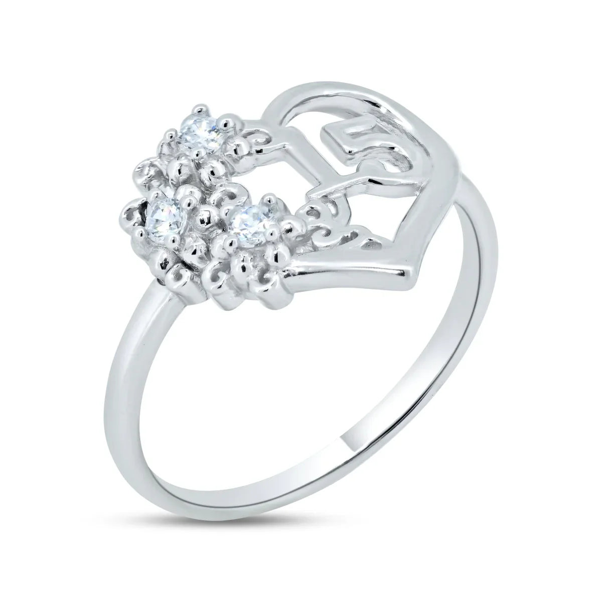 SORTIJA CORAZON DE 15 PLATA 925