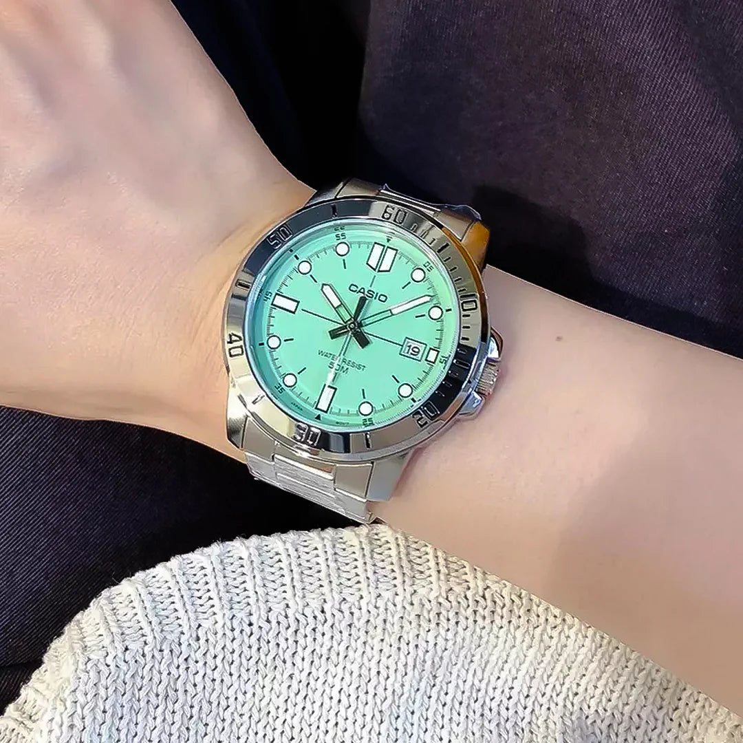 RELOJ CASIO ESFERA VERDE MENTA