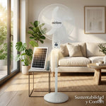 abanico solar 18" recargable airbro