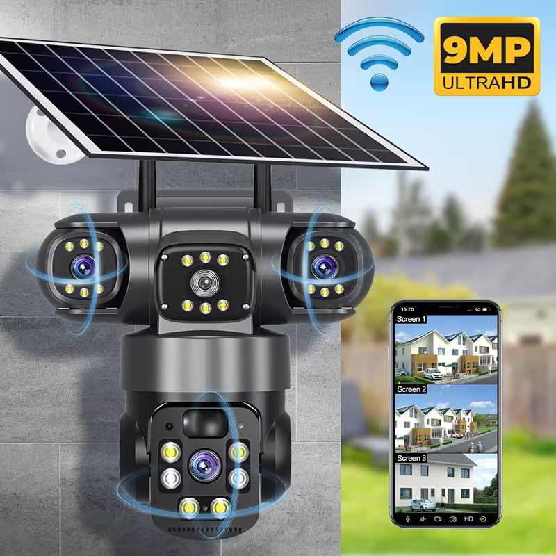 camara solar de 3 lentes 8k