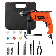 KIT Taladro percutor de 13mm (1/2") Black + Decker HD555k88