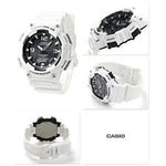 RELOJ CASIO CORREA GOMA BLANCA ESFERA NEGRA