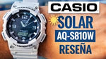 RELOJ CASIO CORREA GOMA BLANCA ESFERA NEGRA