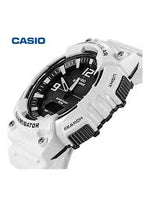 RELOJ CASIO CORREA GOMA BLANCA ESFERA NEGRA