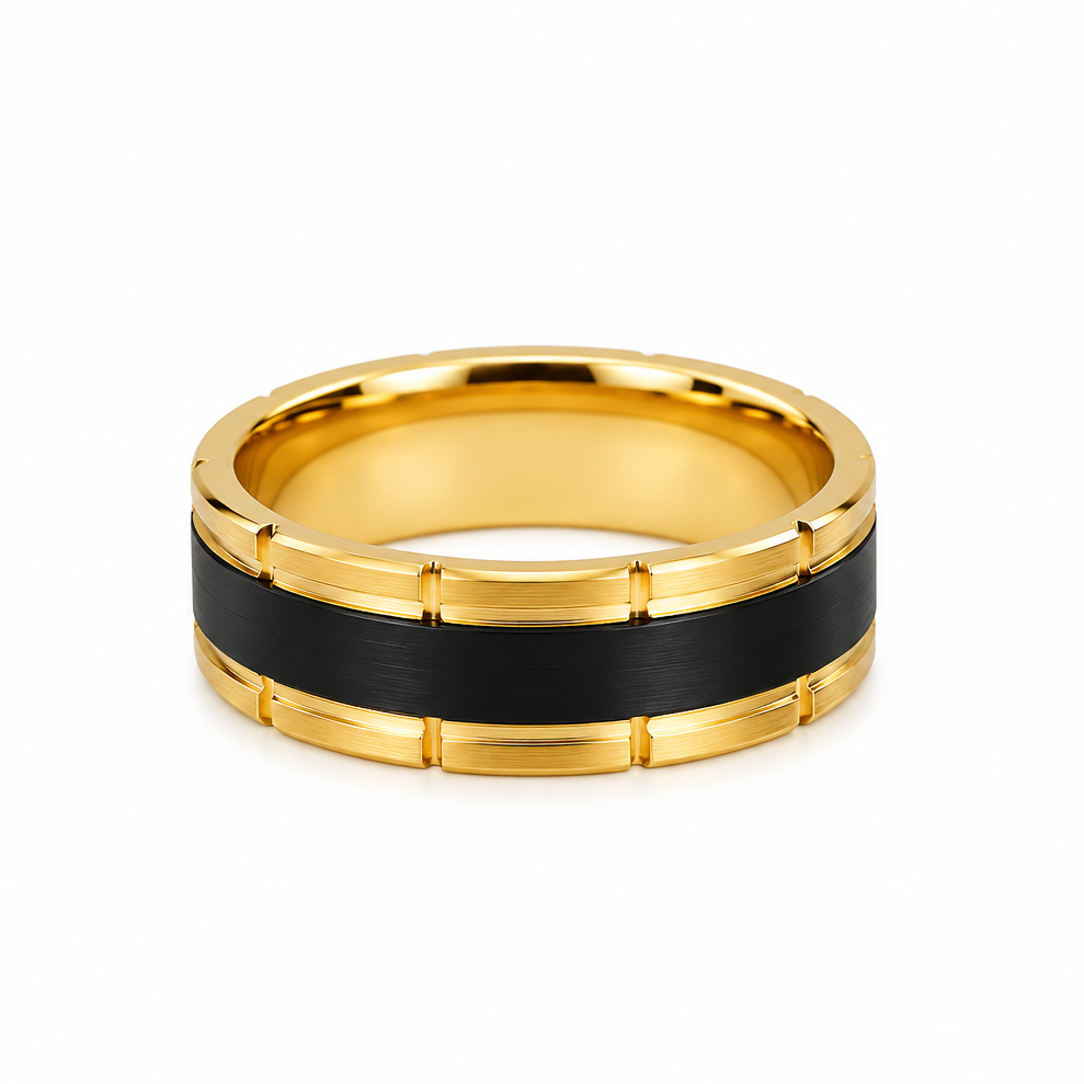 Aro Negro y Dorado S Steel