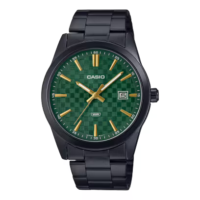 RELOJ CASIO CON ESFERA VERDE Y LOS NUMEROS DORADOS