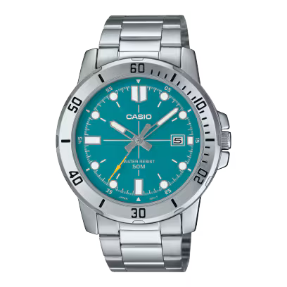 Reloj Casio (plateado con esfera azul MTP-VD01D-3E2VUDF)