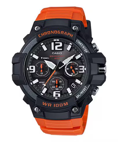 CASIO CORREA GOMA ANARANJADA Y NEGRA