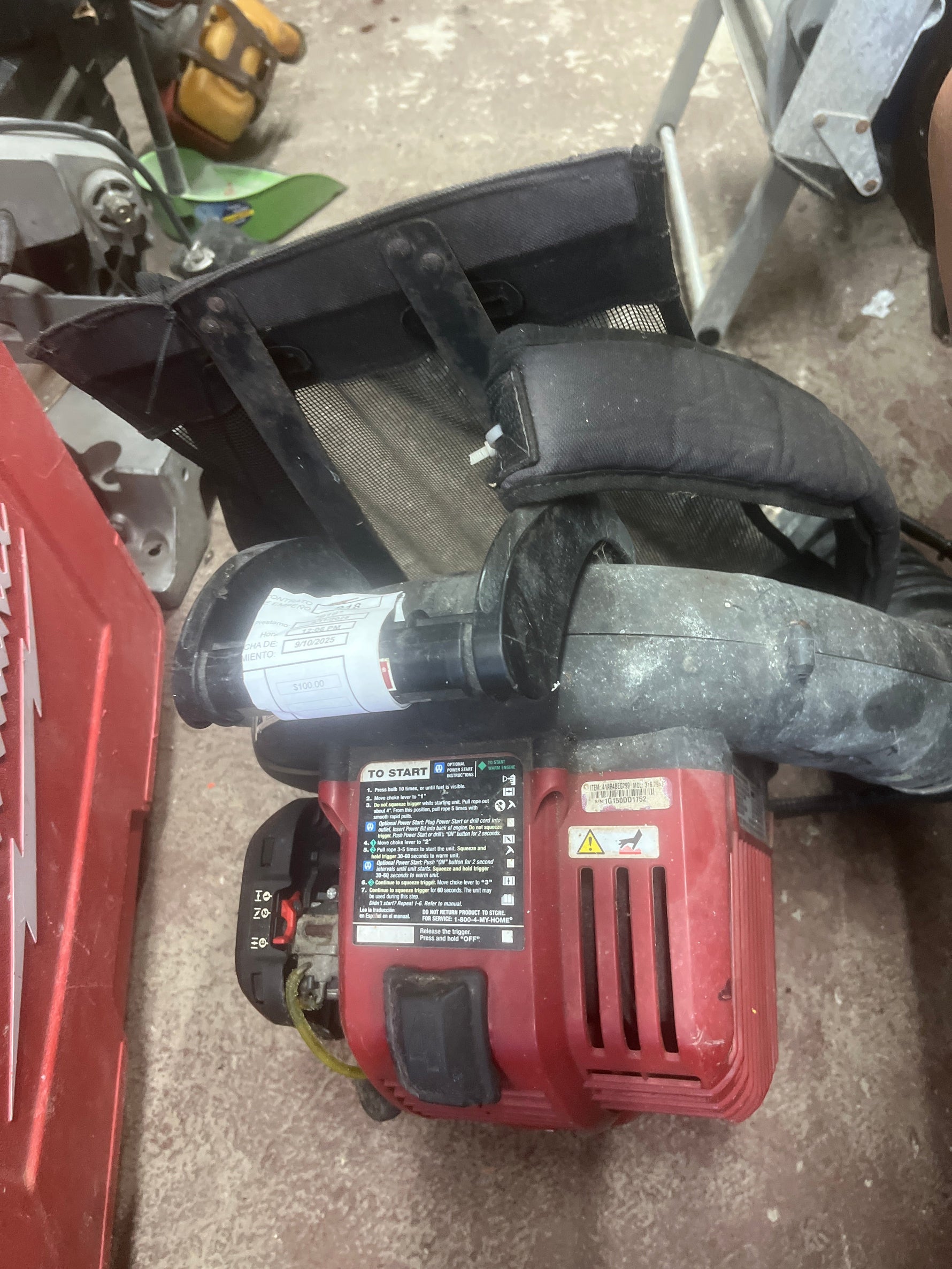 blower de espalda homelite - #920