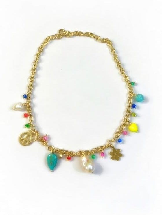 Collar Charms S/Steel Dorado